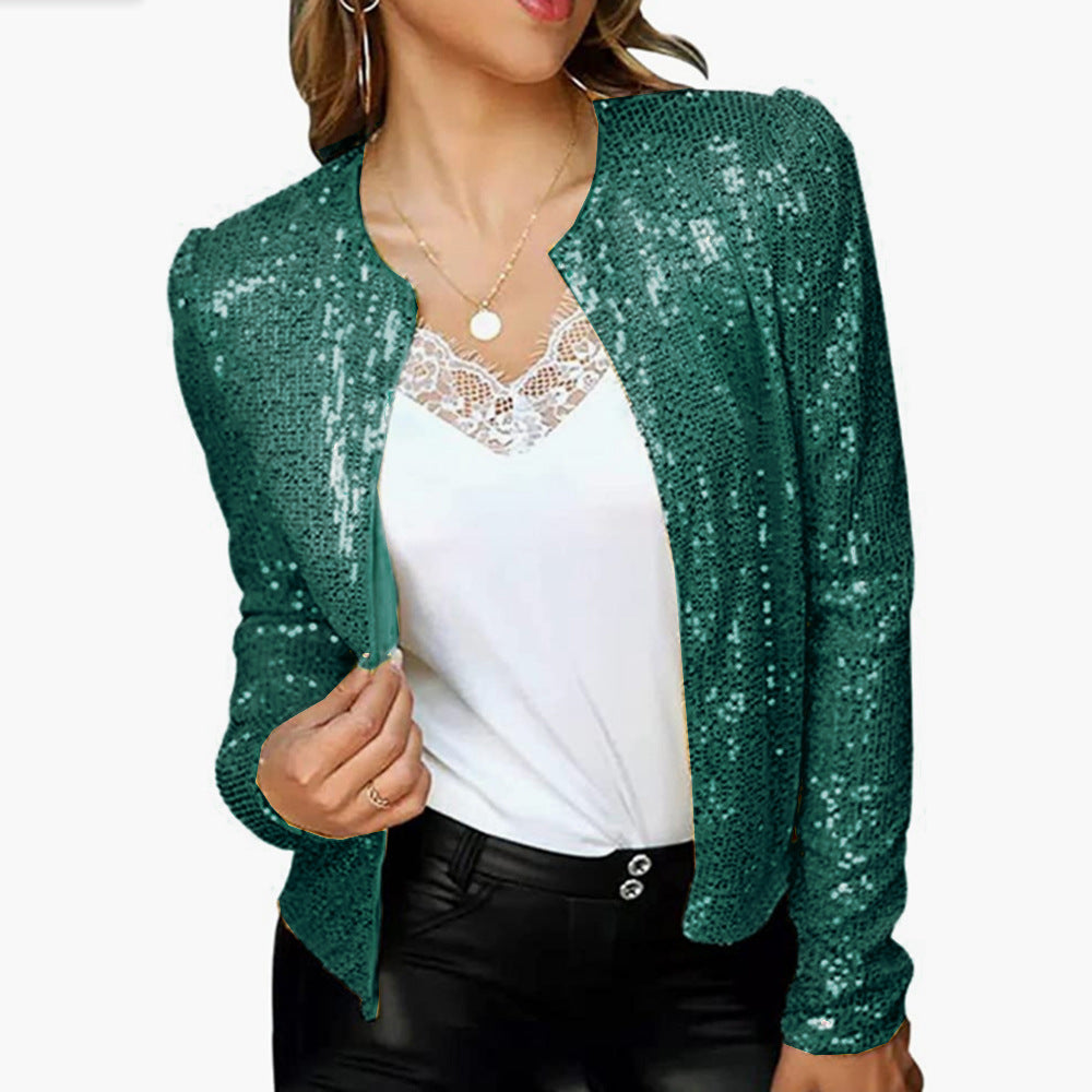 Short Sequin Suit Jacket