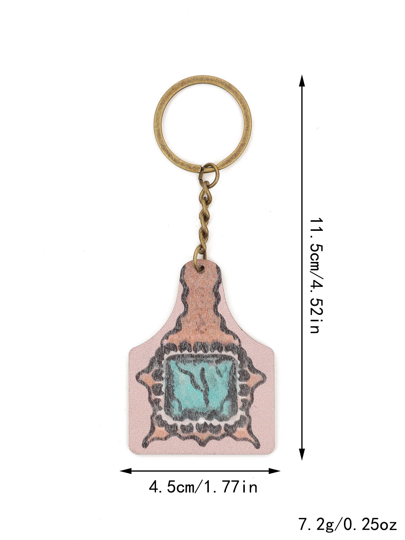 Western Farm Style Wooden Keychain