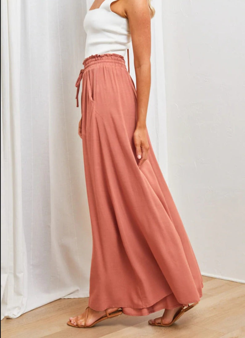 Wide Leg High Waist Trousers