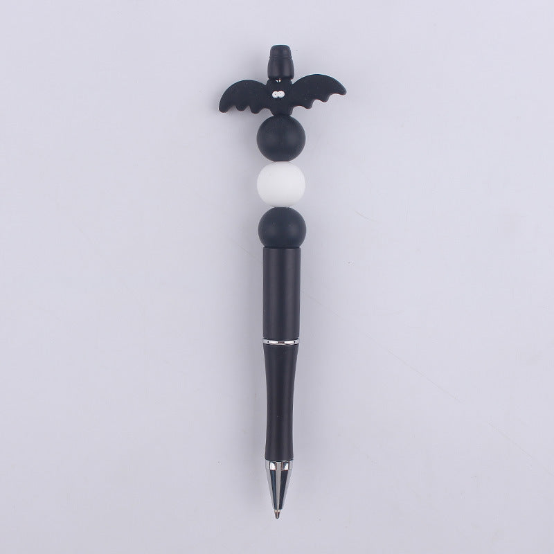 Halloween Pumpkin Spider Silicone Beaded Pen(MOQ:3)