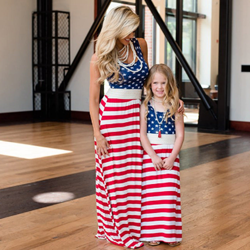 Flag Parent-child Dress