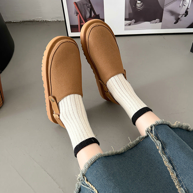 Retro Baotou Half Cutton Slippers