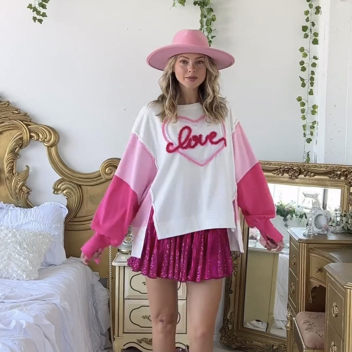 Pink Valentine's Day Sweatshirt