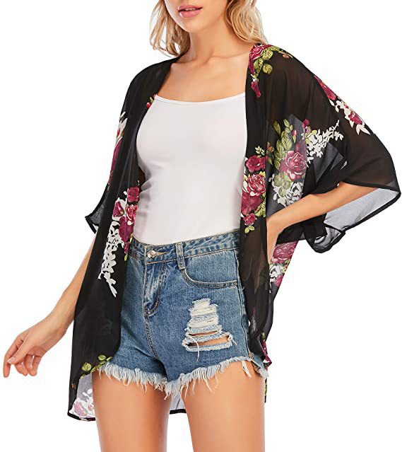 Printed Beach Shawl Blouse