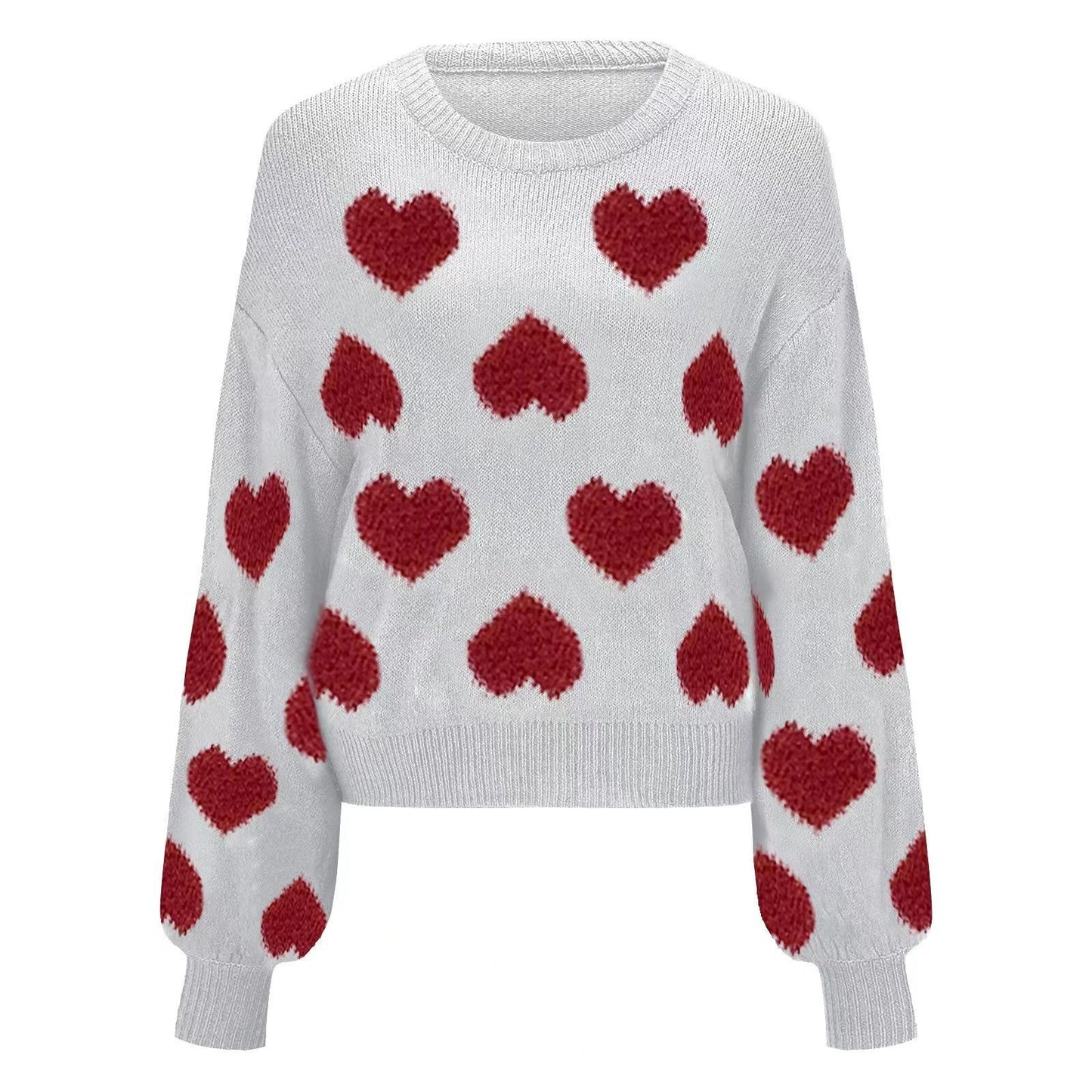 Valentine Heart Wool Knitted Sweater