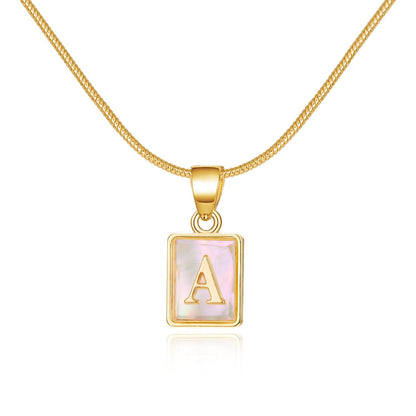 English Letter Pendant Necklace