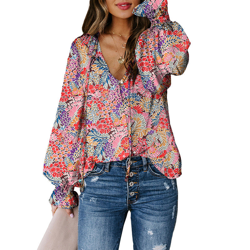 Cakewalk Floral Smocked Blouse