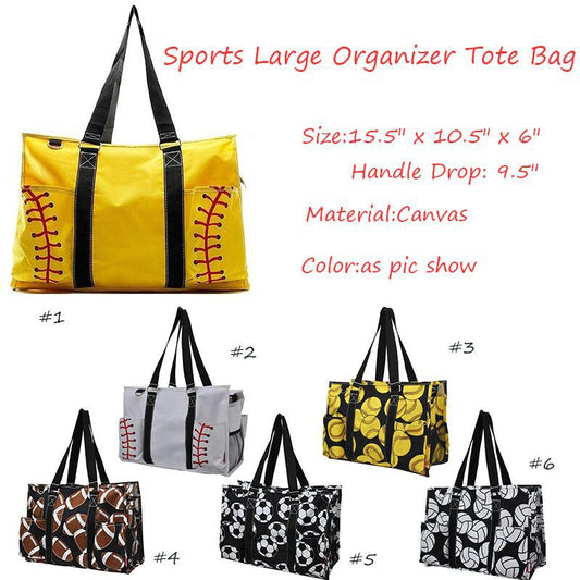 Softball Canvas Ladies Tote Travel Bag