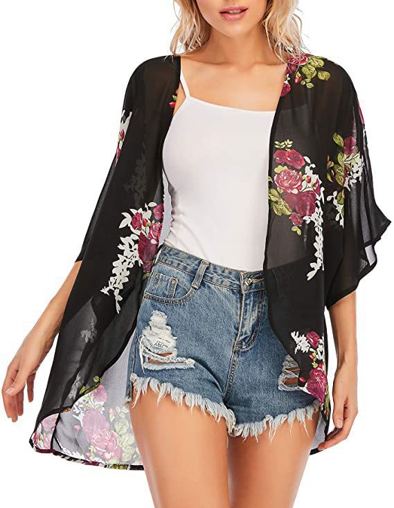 Printed Beach Shawl Blouse