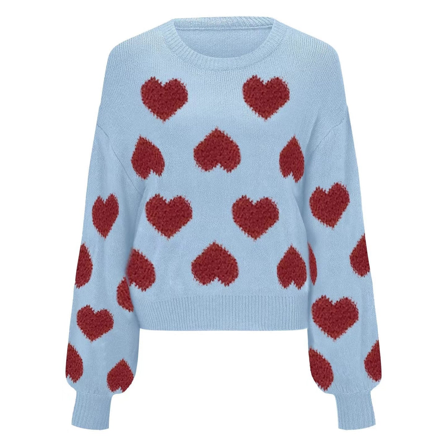 Valentine Heart Wool Knitted Sweater