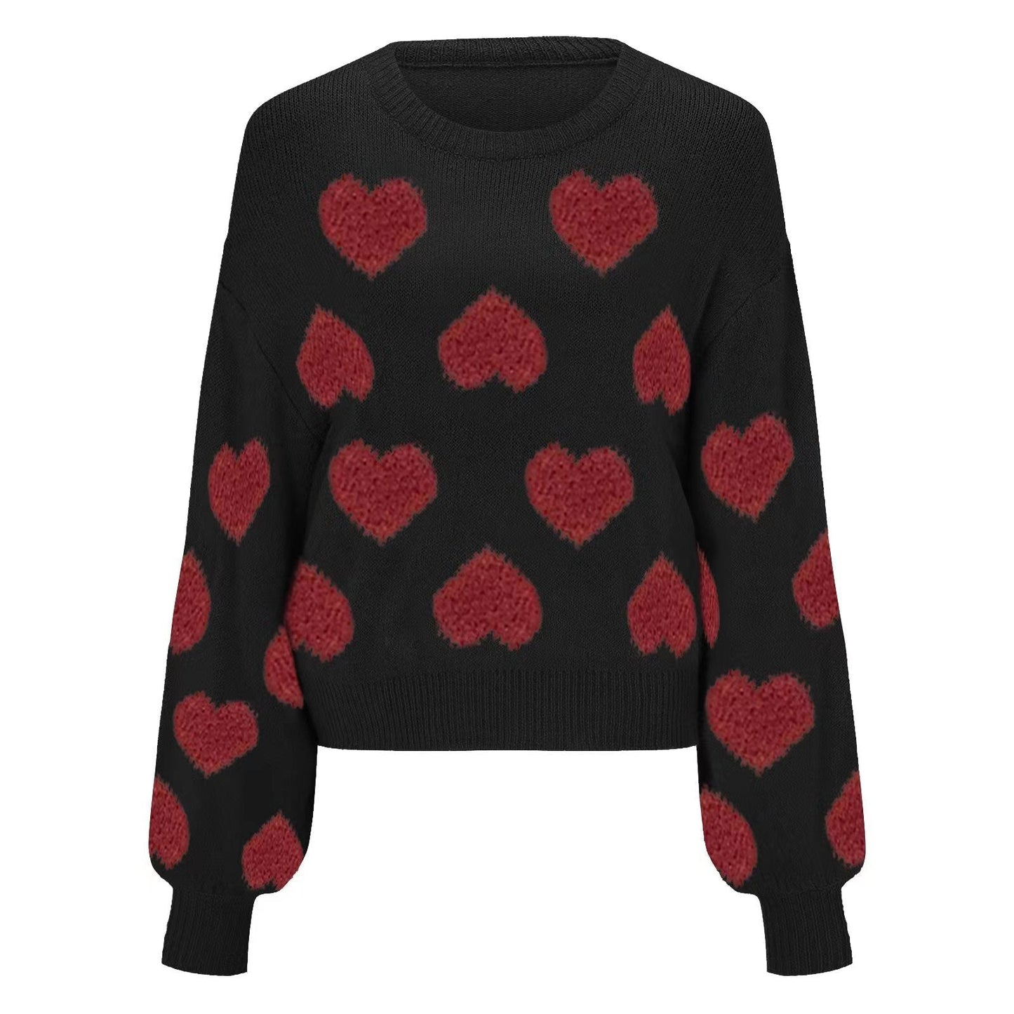 Valentine Heart Wool Knitted Sweater