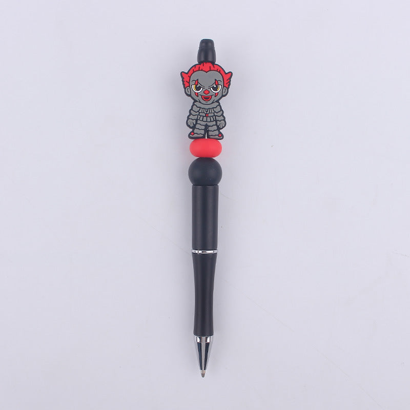 Halloween Pumpkin Spider Silicone Beaded Pen(MOQ:3)