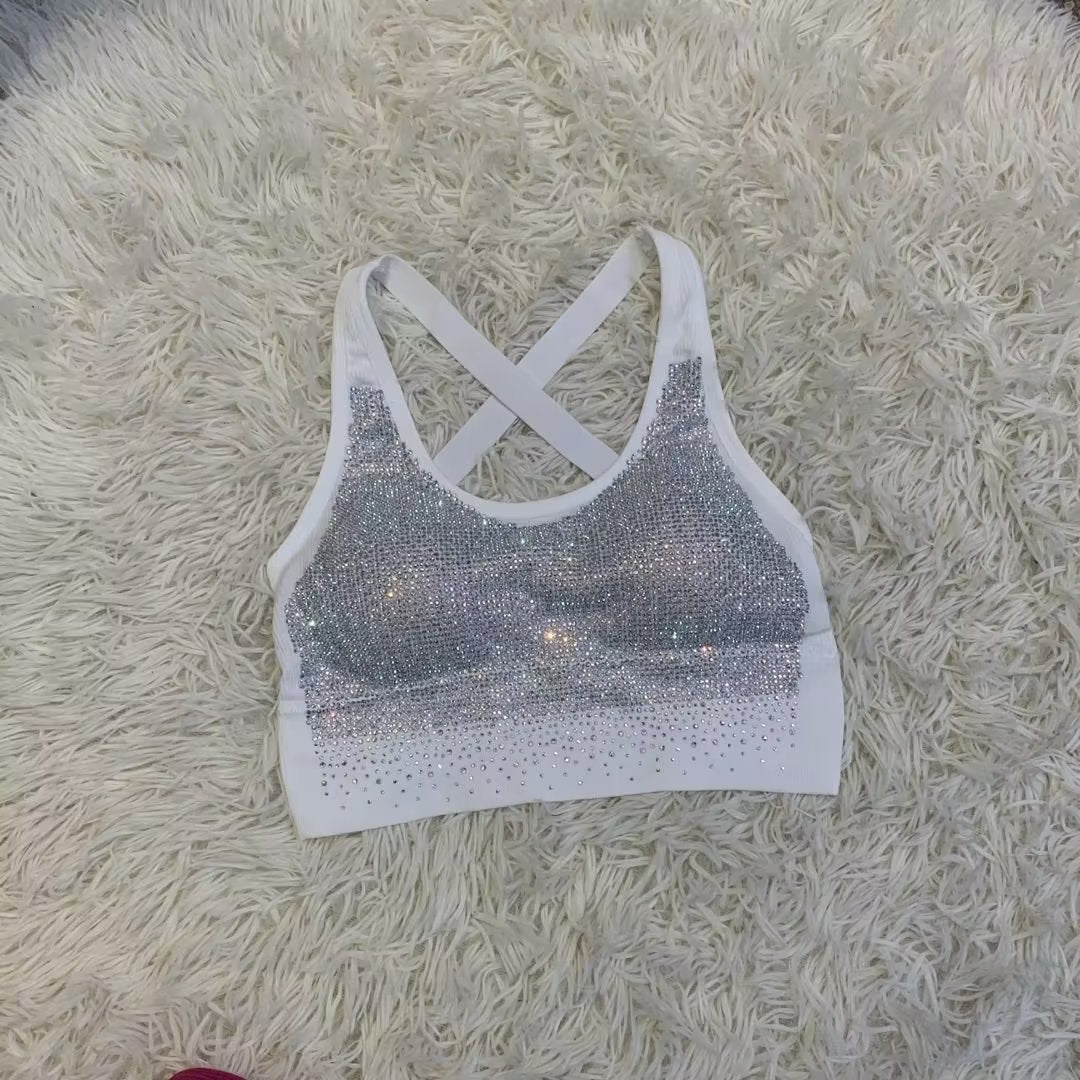 Rhinestone Halter Tank Top