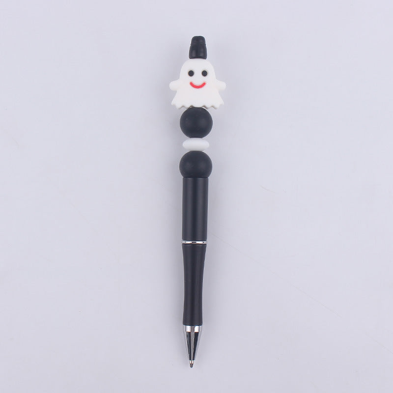 Halloween Pumpkin Spider Silicone Beaded Pen(MOQ:3)