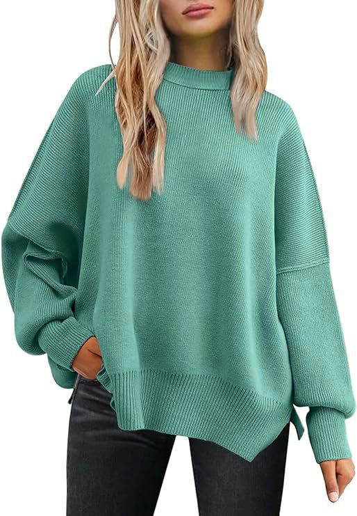 Crew Neck Batwing Sweater