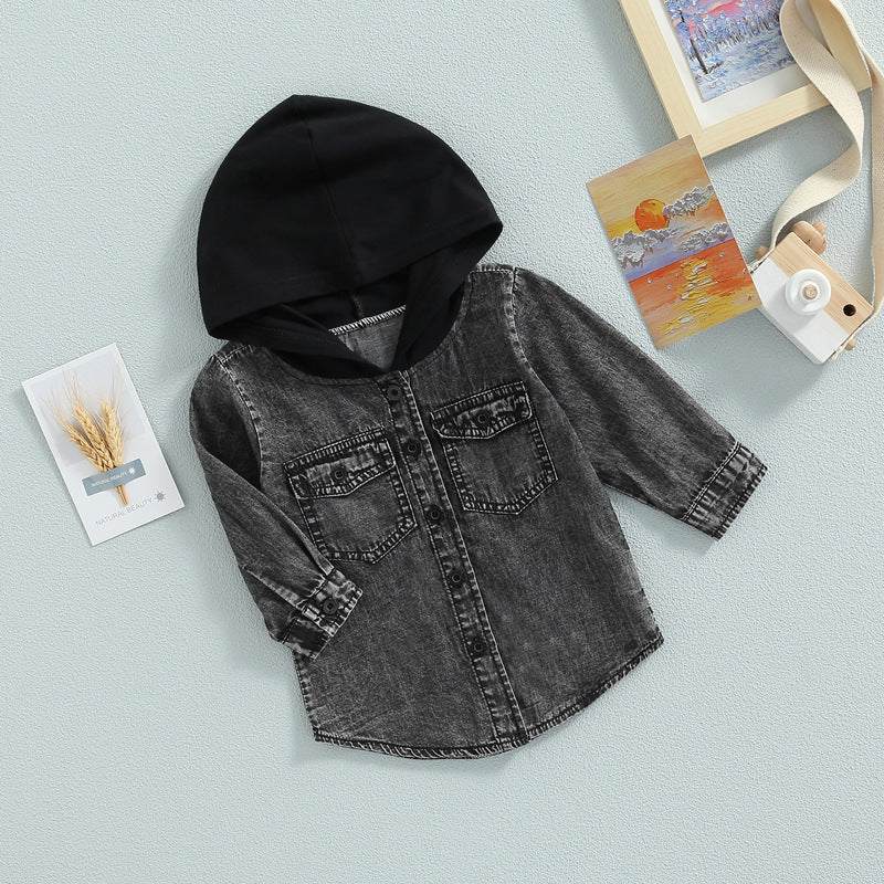 Children's Denim Hooded Jacket