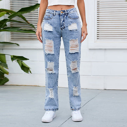 Washed Ripped Jeans