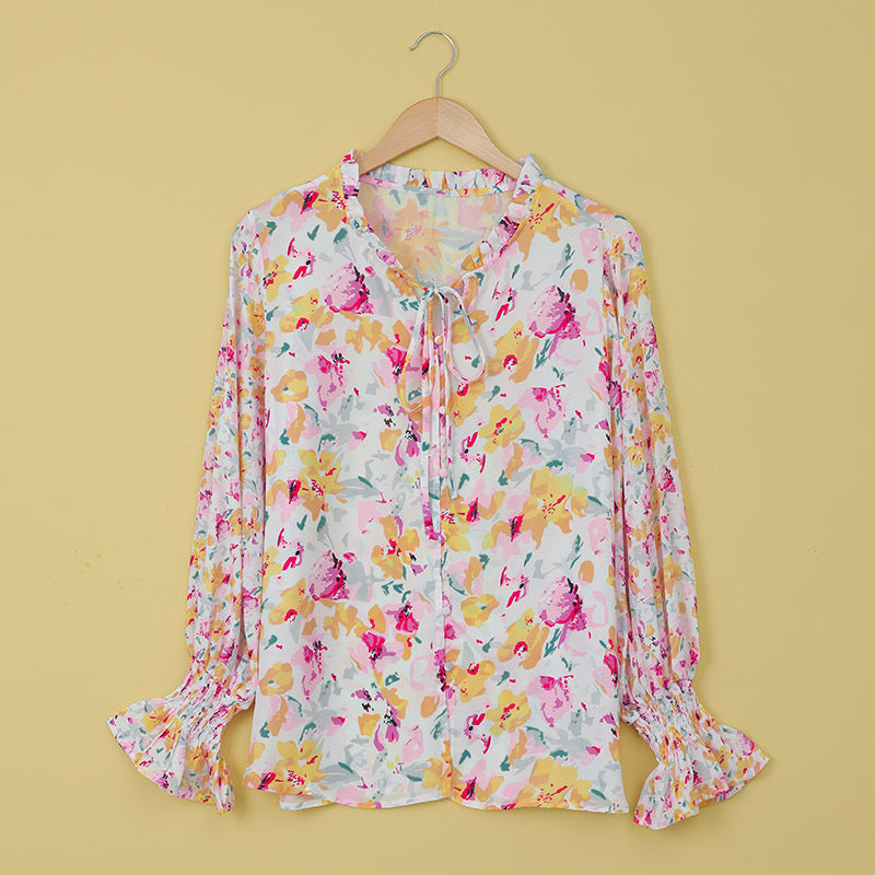 Cakewalk Floral Smocked Blouse