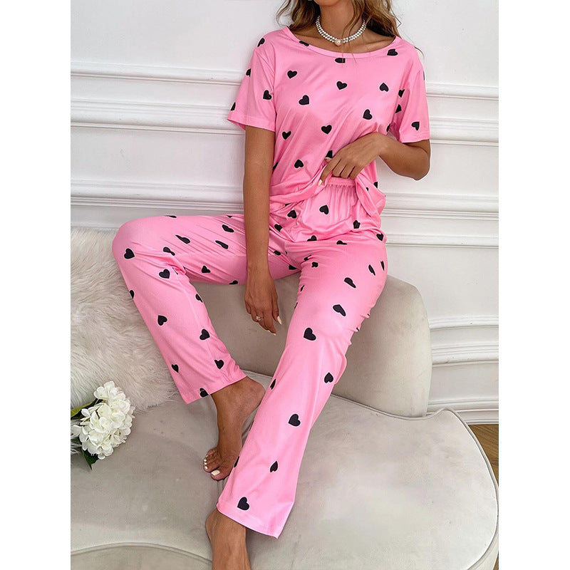 Valentine Heart Pink Pajama Set