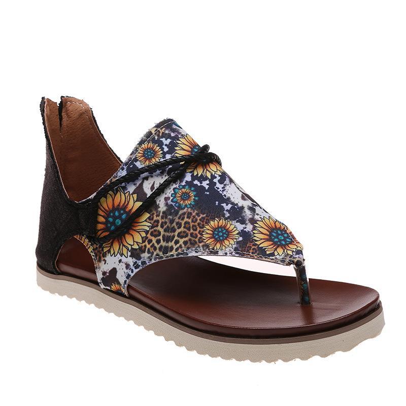 New Breathable Print Flip Sandals