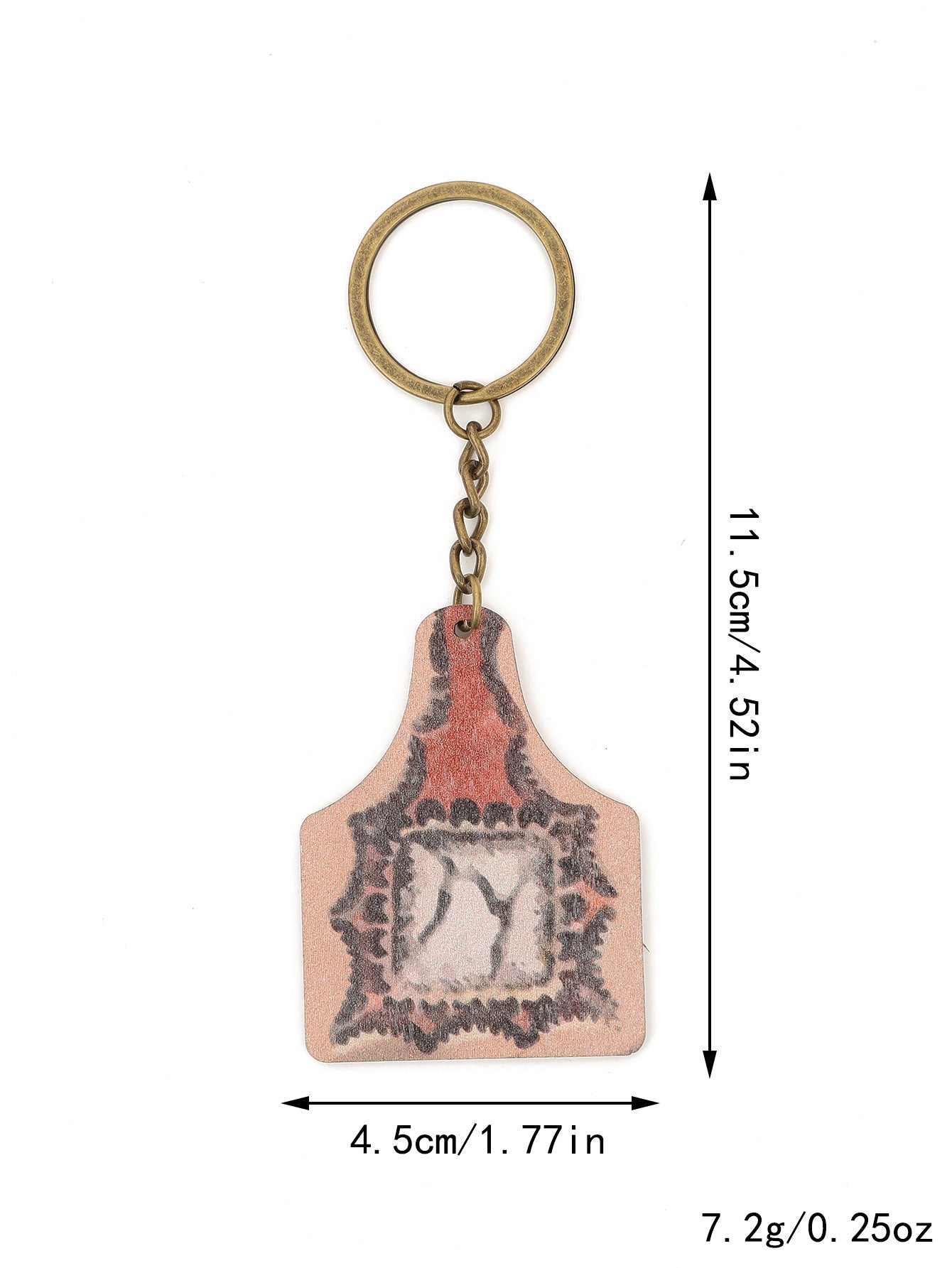 Western Farm Style Wooden Keychain