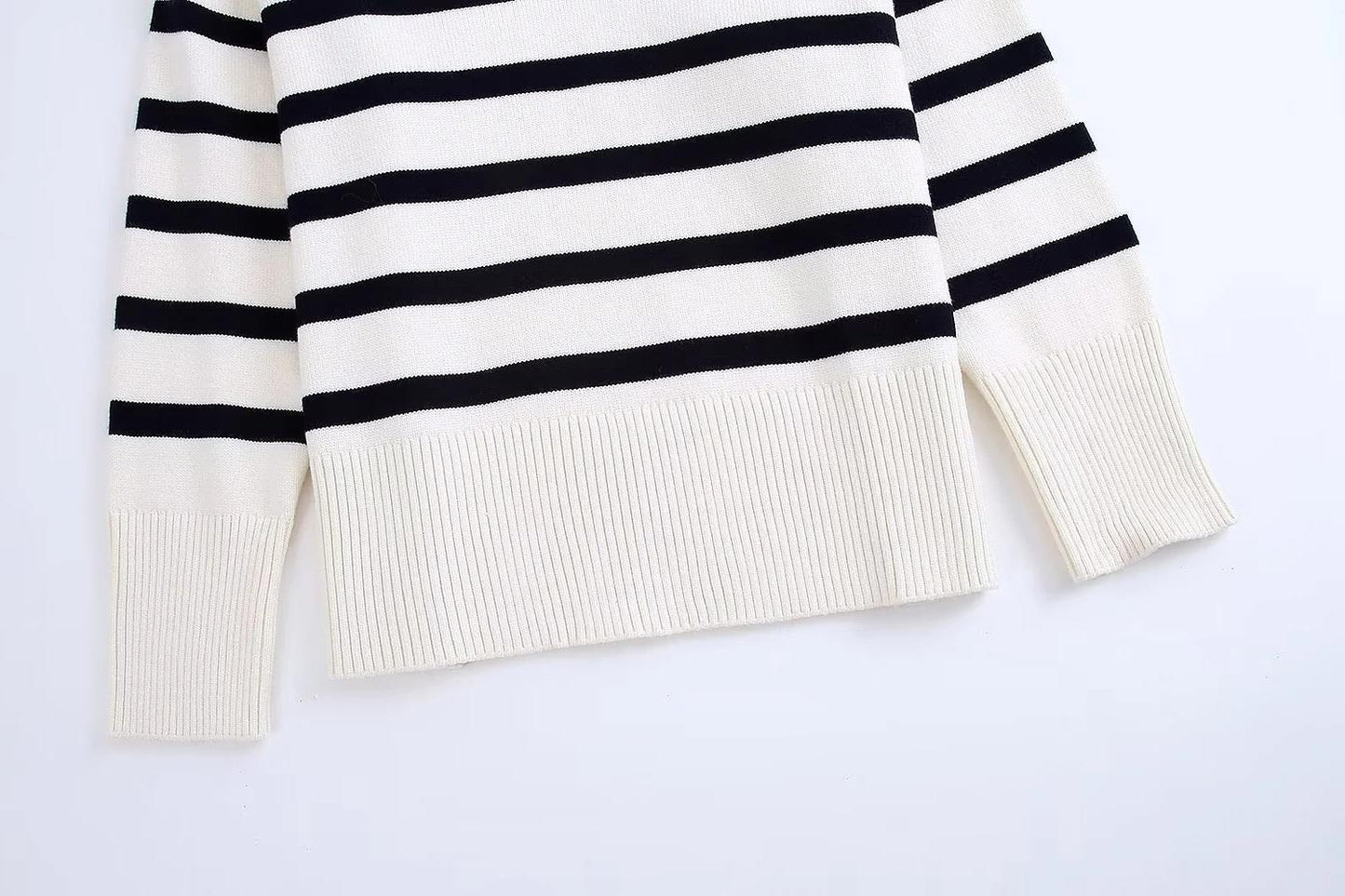 V-neck Striped Sweater