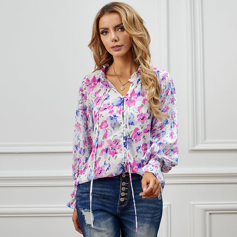 Cakewalk Floral Smocked Blouse