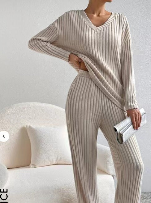 Ribbed Knit Loungewear Set