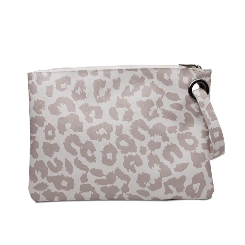 Leopard Print Cosmetic Bag Clutch Wrist Bag