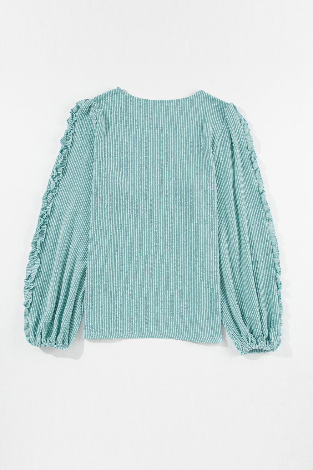 Ruffled Sleeve Corded Textured Blouse