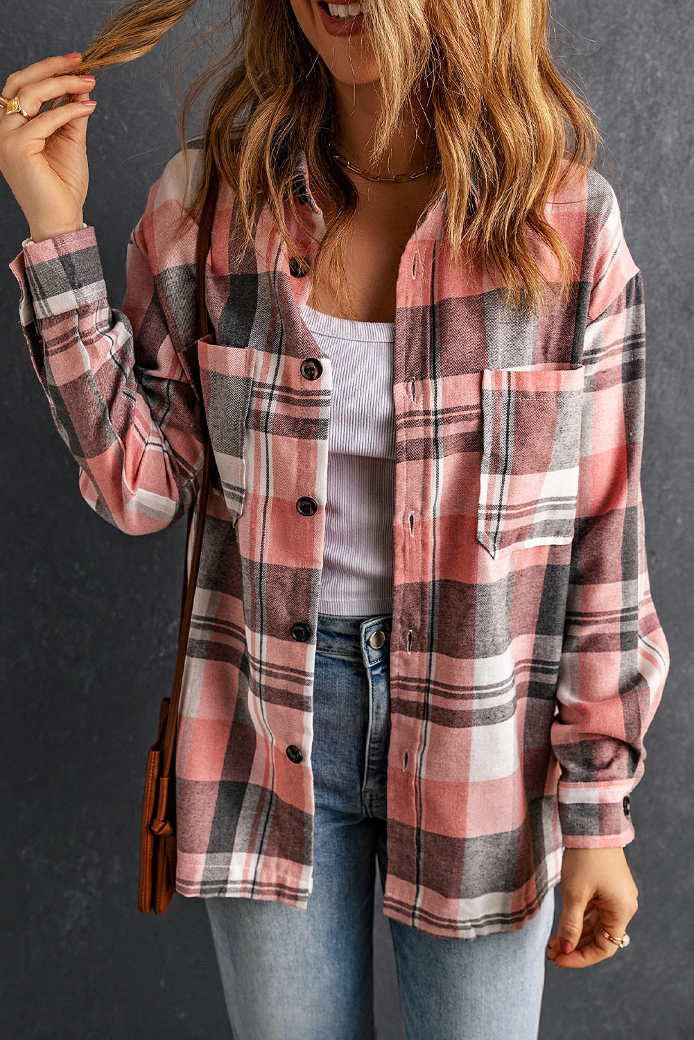 Plaid Button Up Patch Pocket Shirt