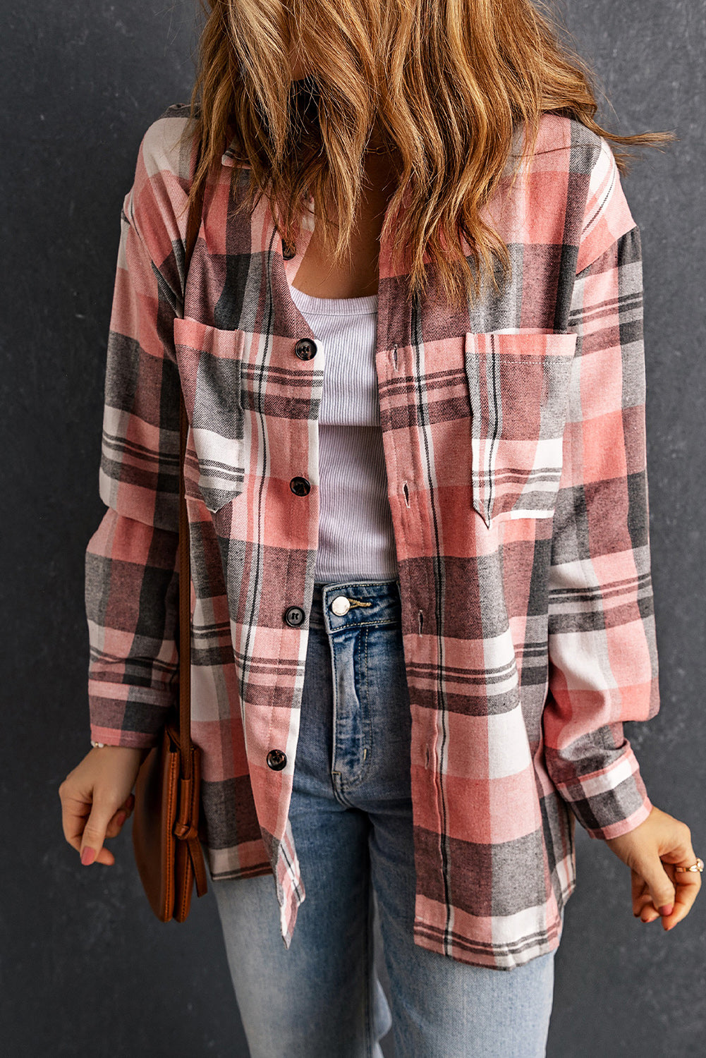 Plaid Button Up Patch Pocket Shirt