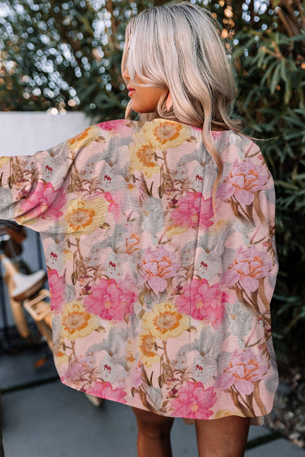 Floral 3/4 Sleeve Loose Blouse