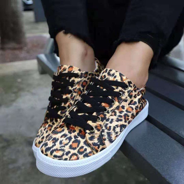 Women's Leopard Plaid Walking Shoes