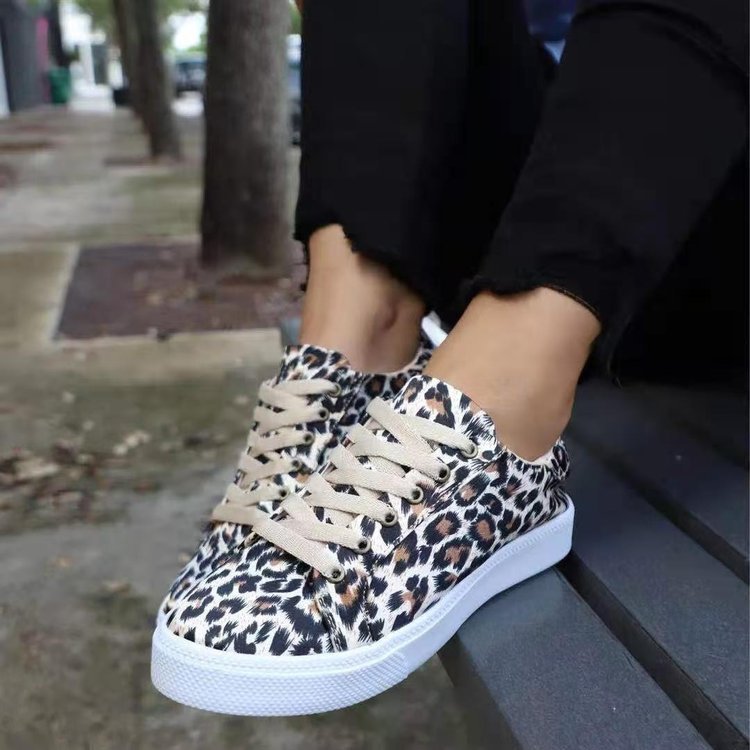 Women's Leopard Plaid Walking Shoes