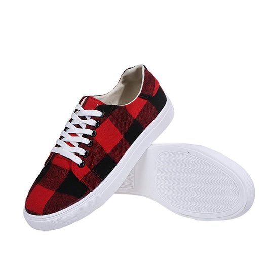 Women's Leopard Plaid Walking Shoes