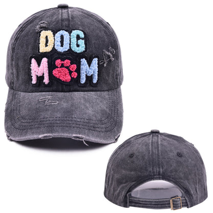 Dog Mom Distressd Basevball Hat