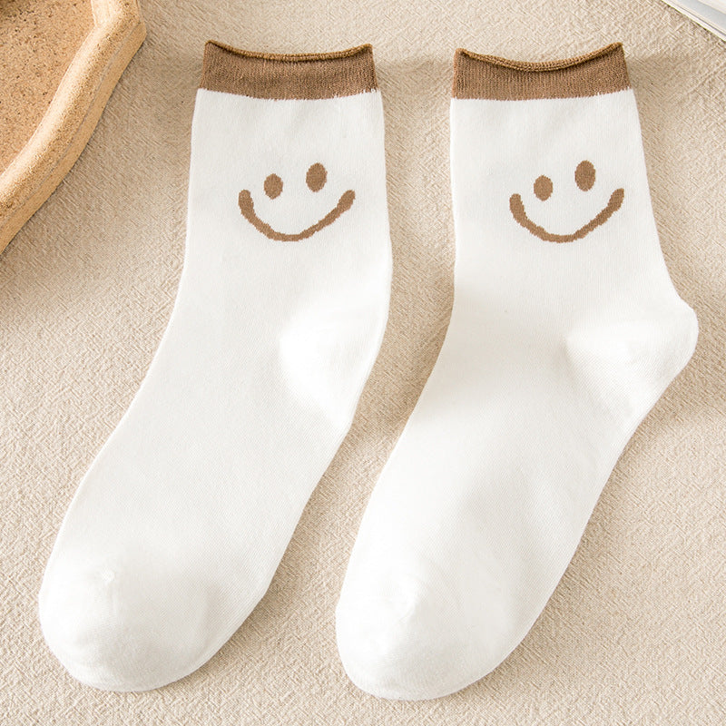 6Pairs Spring And Summer Smiley Socks