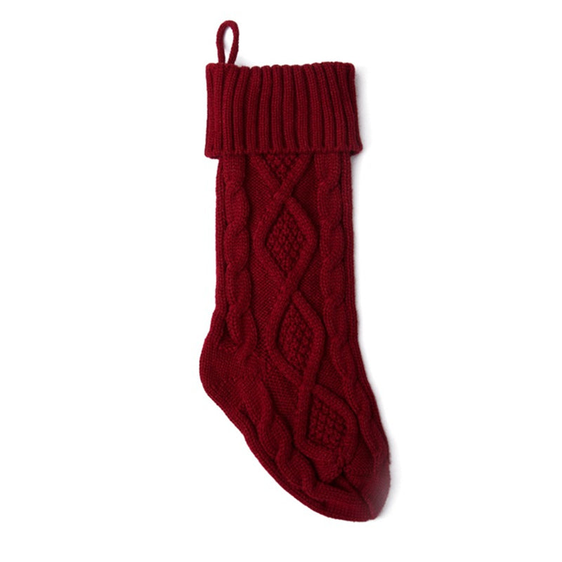 Large Knitted Ornament Christmas Socks