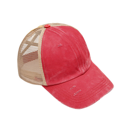 Ladies Ponytail Baseball Cap- Cross