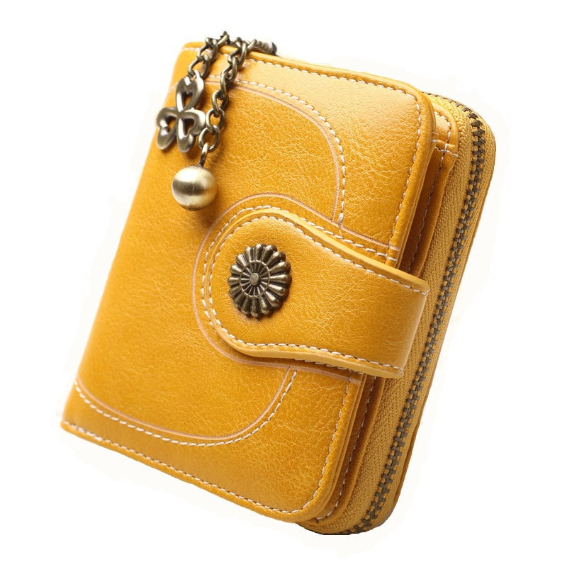 Vintage Buckle Cropped Wallet Clutch Bag