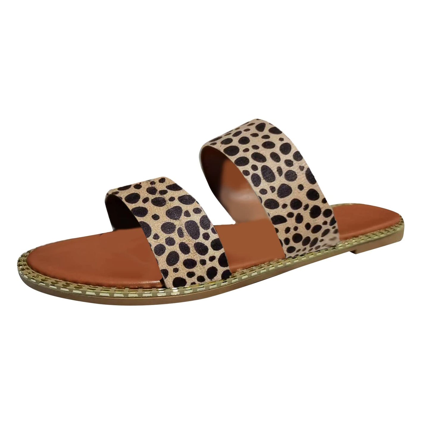 Women's Leopard Flat Sandals