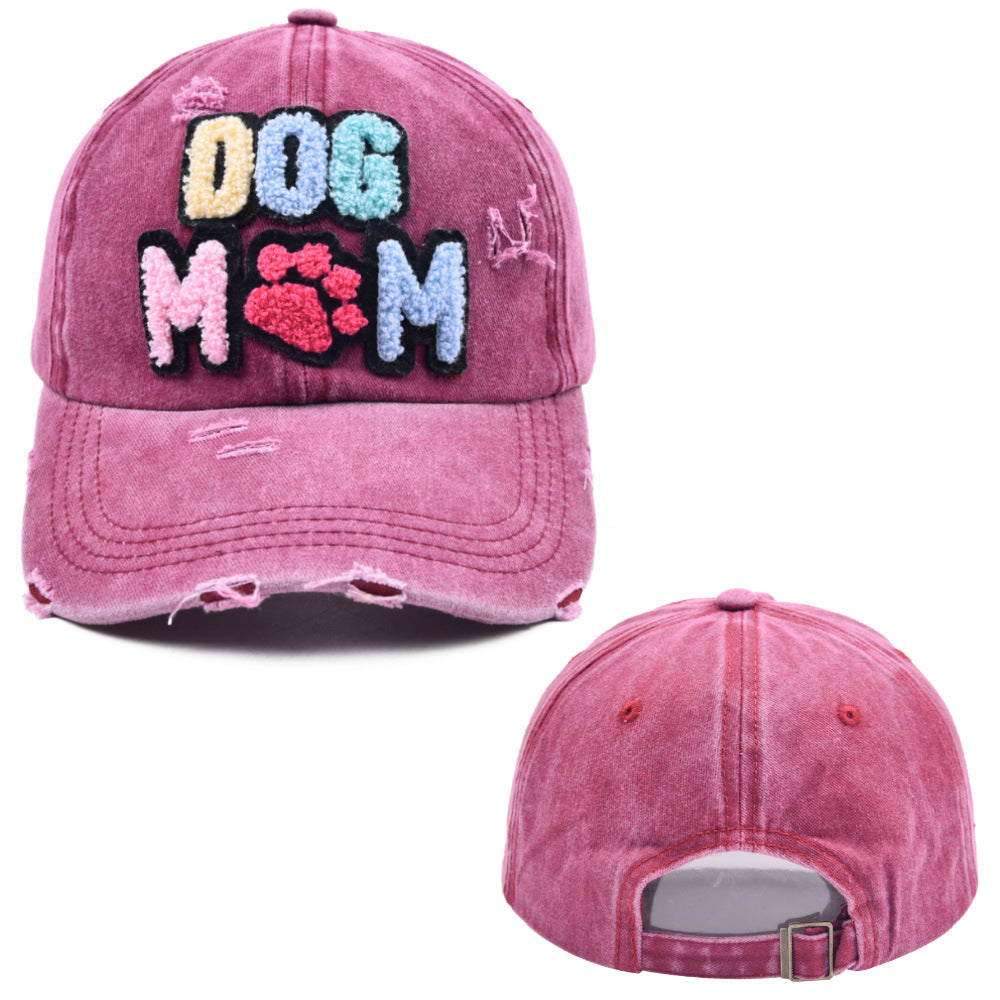 Dog Mom Distressd Basevball Hat