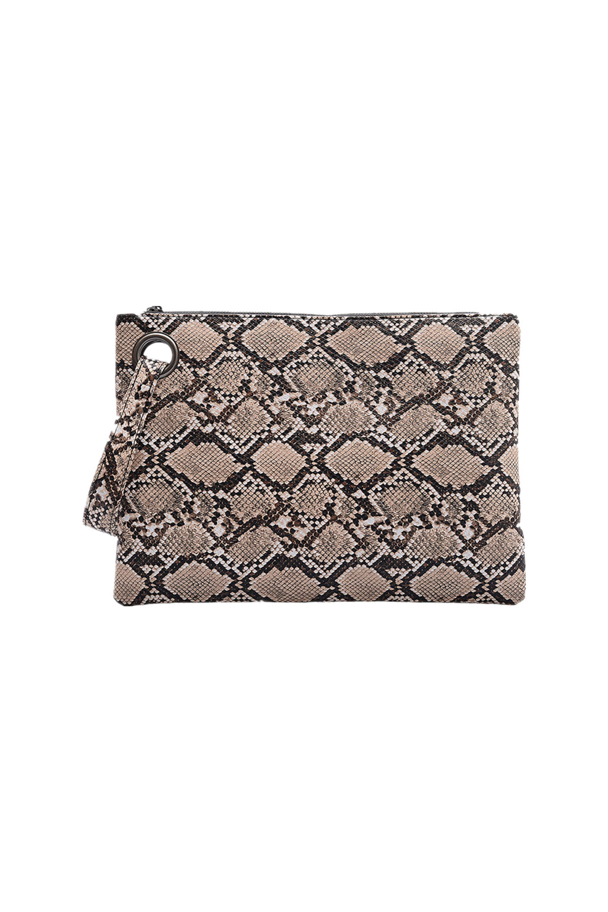 Women's Snake Print Clutch Bag