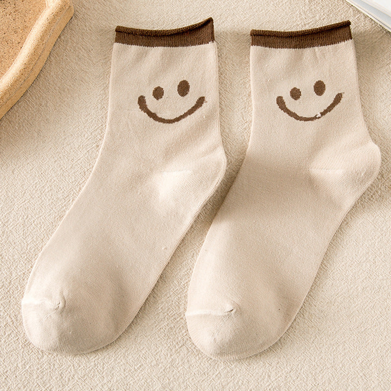 6Pairs Spring And Summer Smiley Socks