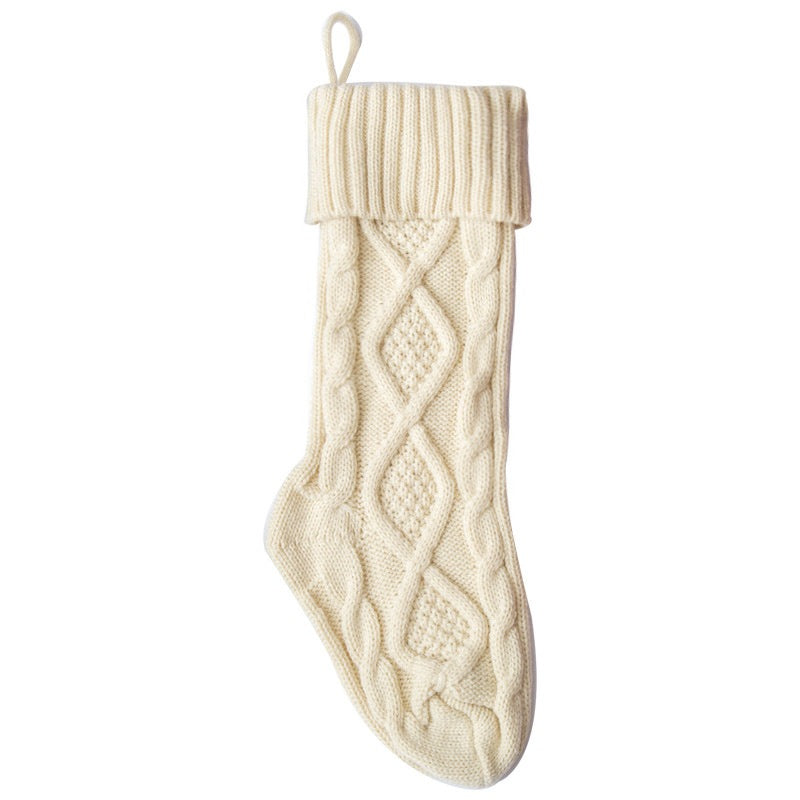 Large Knitted Ornament Christmas Socks