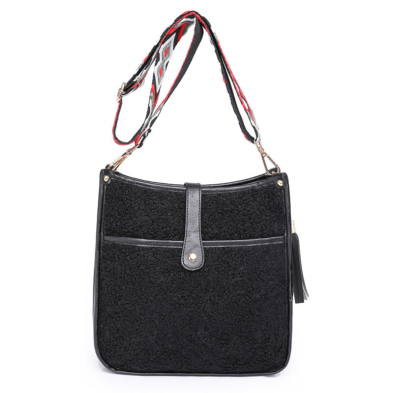 Plush PU Winter Shoulder Bag