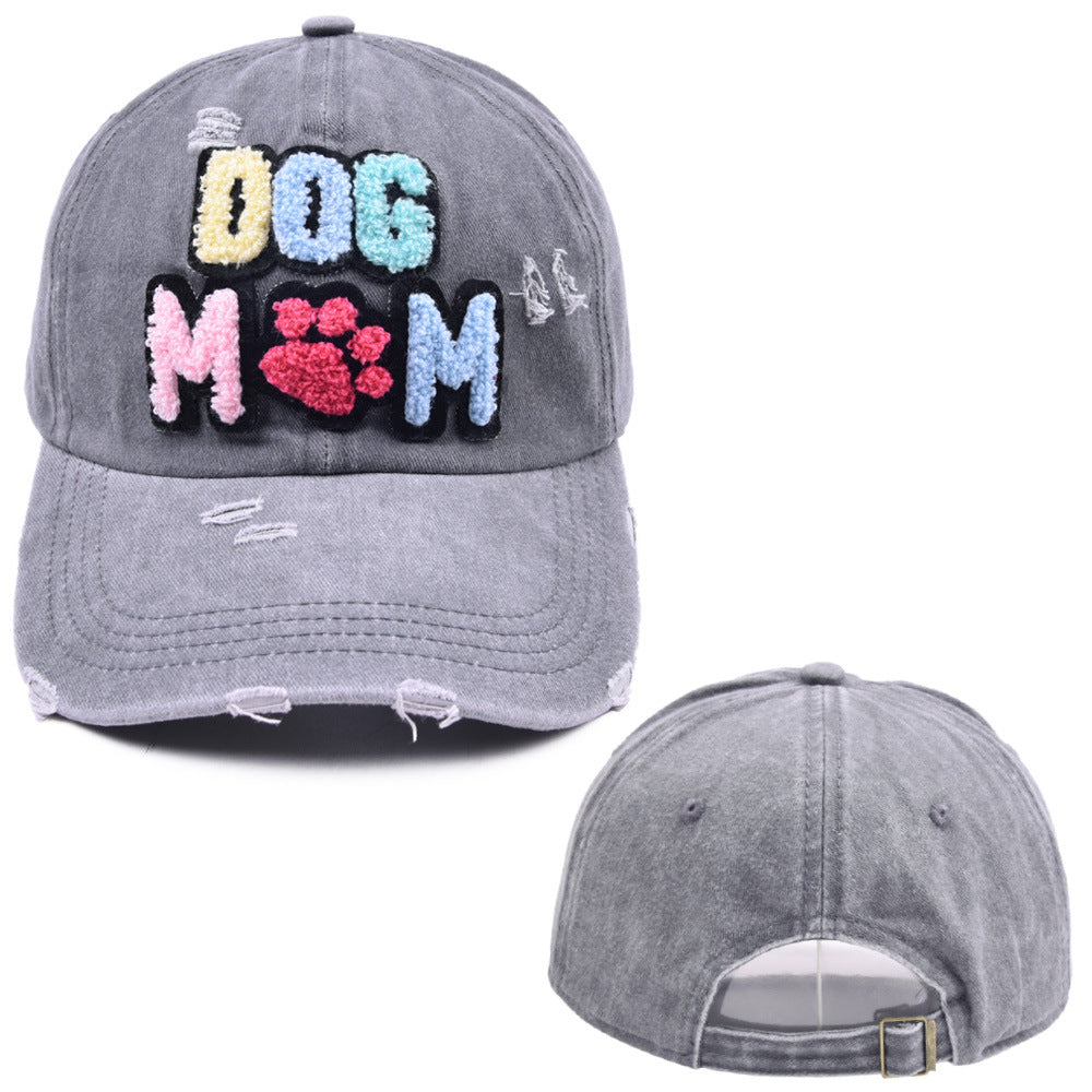 Dog Mom Distressd Basevball Hat