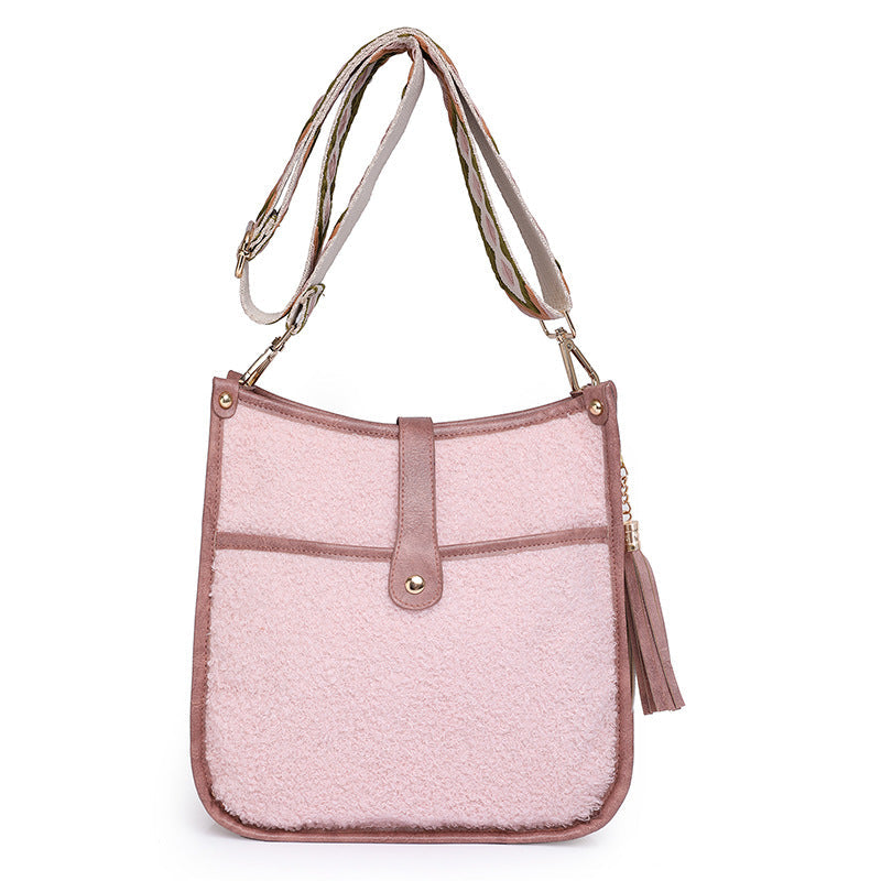 Plush PU Winter Shoulder Bag