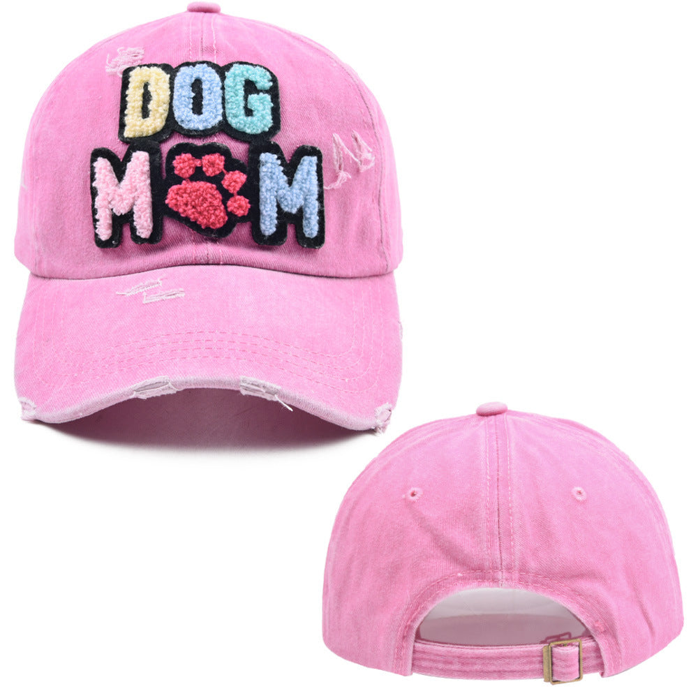 Dog Mom Distressd Basevball Hat